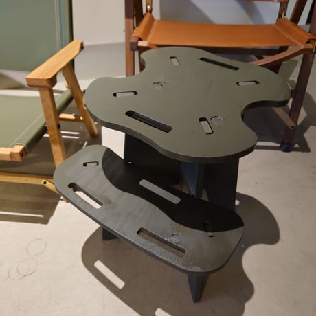 <CAMPOOPARTS>ジャグスタンド palette abenopaint　カラーOD　plywood「組立式」
