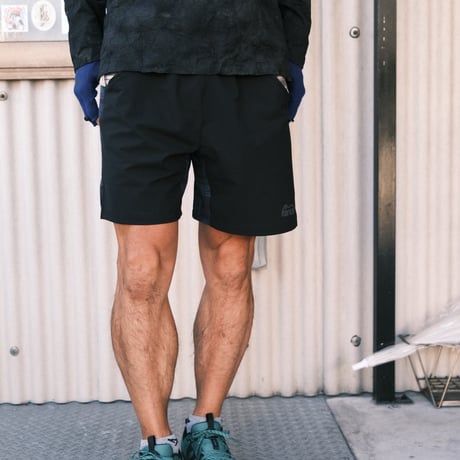<ranor | ラナー>  TARTAN CHECK CRAZY MIDDLE SHORTS  BLACK