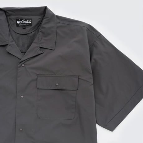 <WILD THINGS> OPEN COLLAR POCKET SHIRTS【2colors】