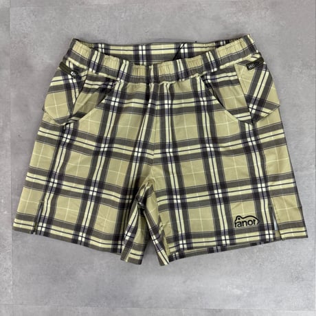 <ranor | ラナー>  TARTAN CHECK MIDDLE SHORTS  BEIGE