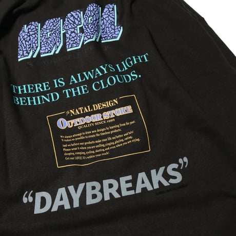 <NATAL DESIGN>HEMP LONG SLEEVE TEE WIDE PRINTED DAYBREAKS 2【2colors】