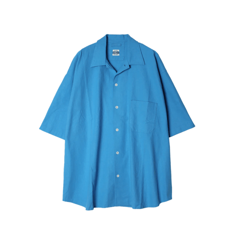 <ARMY TWILL>Cotton Linen Slab Big Half Sleeve Shirt【2colors】