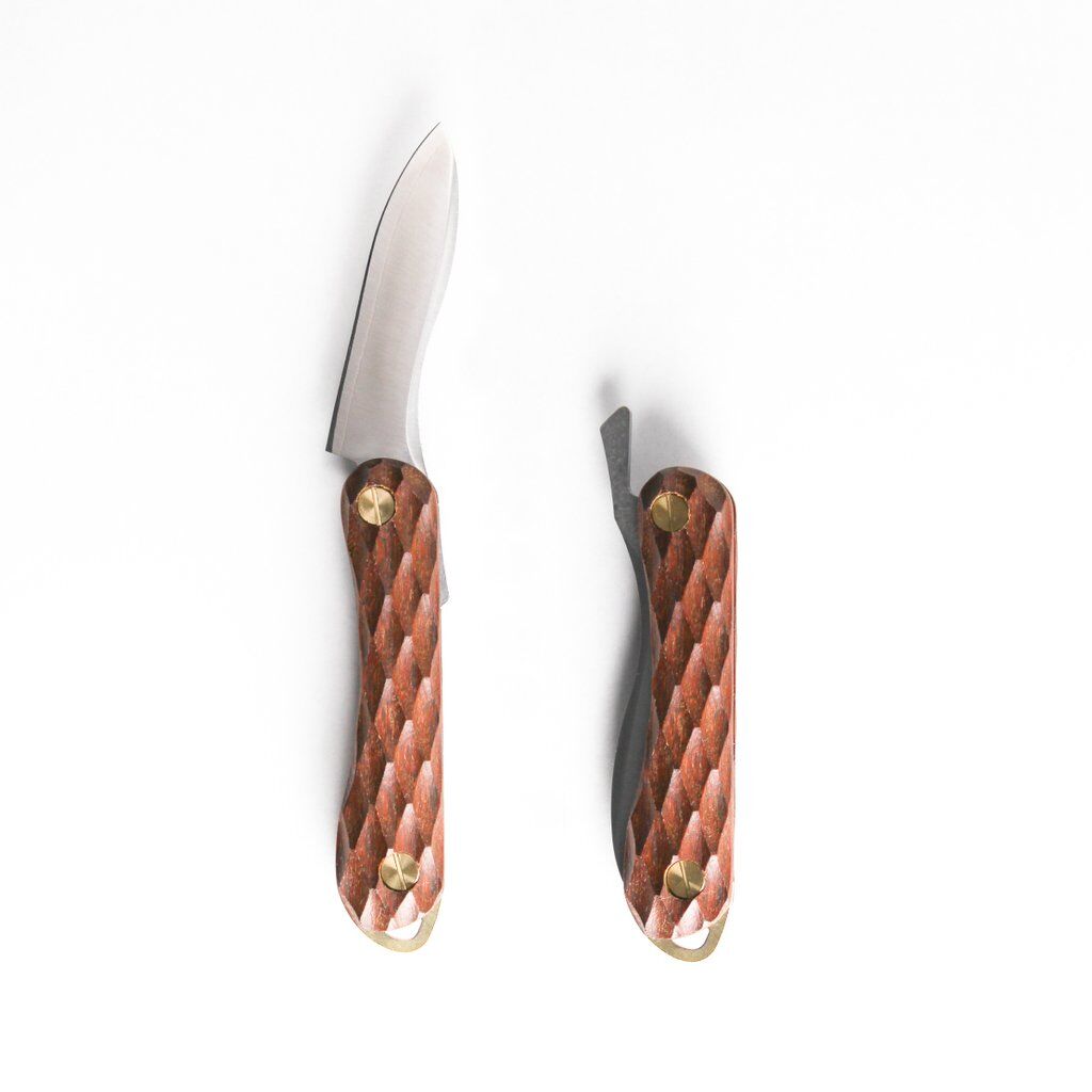 新品未使用 FEDECA 折りたたみ式料理ナイフ Solo 名栗ブラウン 強化木】折畳式料理ナイフSolo 名栗ブラウン (ステンレス鋼/銀紙三号