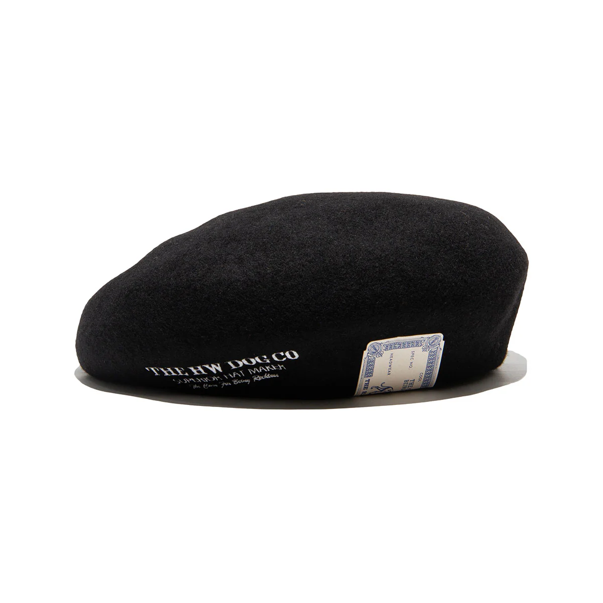 Dogs ブラック ベレー帽 ハンチング帽 KOHH Dogs ブラック ベレー帽 ハンチング帽 KOHH FLAT BERET - Black