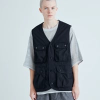 <ARMY TWILL>Cotton Polyester Plain Vest