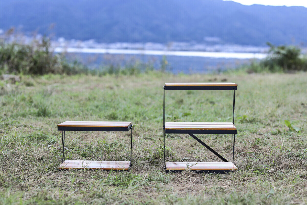 ANOBA アノバ BLACK EDITION ウッドラック2段 BLACK EDITION ウッドラック2段