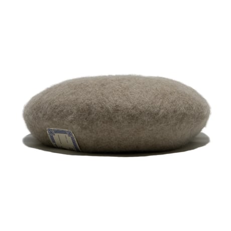 <THE H.W DOG&CO.>LEATHER WAPPEN FLUFFY BERET 【2colors】