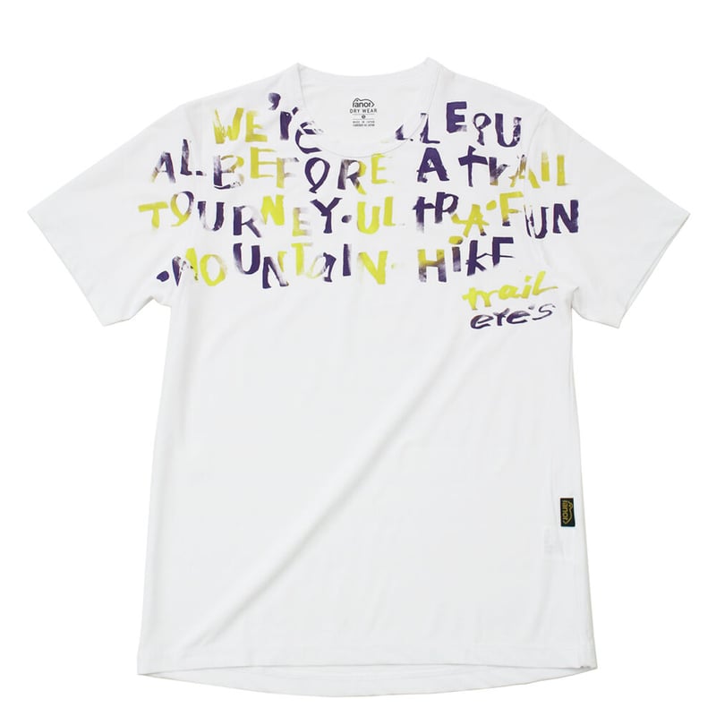 ranor | ラナー> HAND LOGO MIXCHER PRINT T-SHIRT