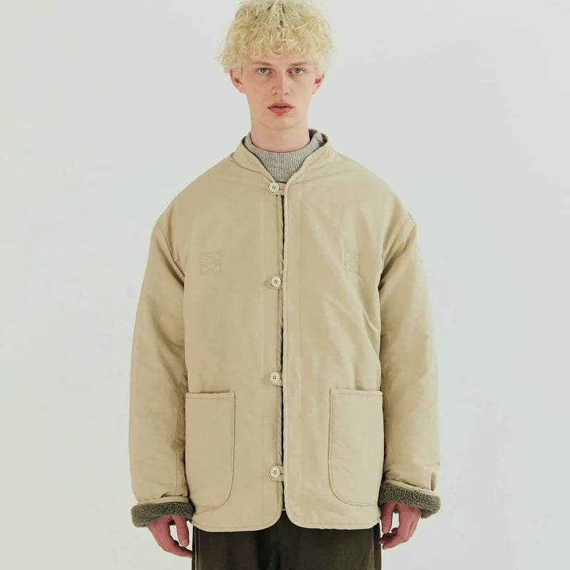 ARMY TWILL>Cotton Nylon Reversible Jacket【2col