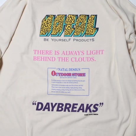 <NATAL DESIGN>HEMP LONG SLEEVE TEE WIDE PRINTED DAYBREAKS 2【2colors】