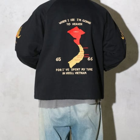 <THRIFTY LOOK > SOUVENIR VIET-NAM 1965 JACKET -VELOUR-