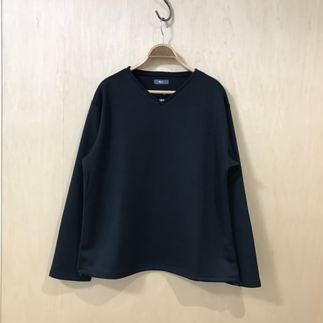 ルーズシルエットVネック ロングスリーブ カットソー(black ルーズシルエットVネック ロングスリーブ カットソー(black