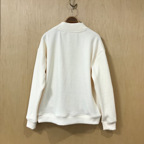 LiSS fake corduroy high neck sweat (ivory)