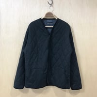ALLOWED TO UNFOLD スラブ中綿キルティングカーディガン(black)