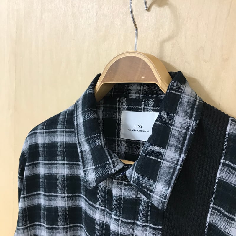 LiSS Check switching shirt blouson brown(RRL Cody Brushed LiSS Check switching shirt blouson brown(RRL Cody Brushed