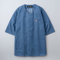 [BLUCO] ストレッチサマーコール鯉口シャツ( Blue )