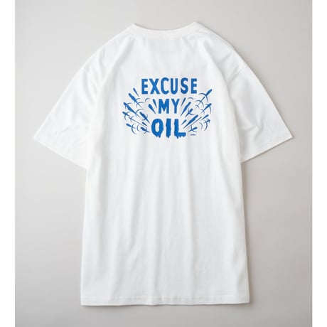 [BLUCO] POCKET TEE -OIL-( White-Slateblue )