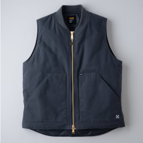 [BLUCO] RIB COLLAR DUCK VEST( Charcoal )
