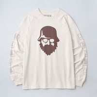 [BLUCO] プリントL/S Tシャツ-MR-( Natural )
