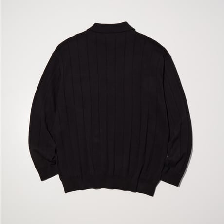 [RADIALL] SKUNK - POLO SWEATER L/S( Black )