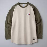 [BLUCO] RAGLAN THERMAL SHIRT -Champ-( Natural )