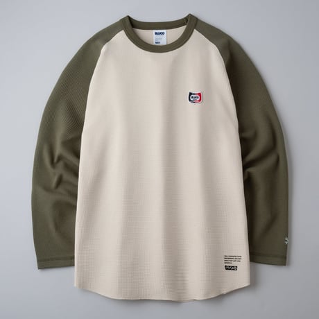 [BLUCO] RAGLAN THERMAL SHIRT -Champ-( Natural )