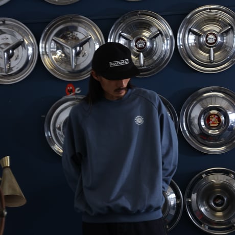 [RADIALL] RHODES - CREW NECK SWEATSHIRT L/S( Steel blue )