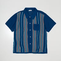 [RADIALL] NUMBER FIVE SOUTH - REGULAR COLLARED SWEATER S/S( Blue )