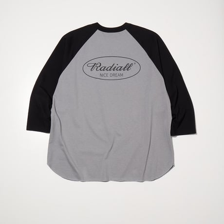 [RADIALL] OVAL - CREW NECK RAGLAN SHIRT 3Q/S( Gray )