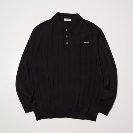 [RADIALL] SKUNK - POLO SWEATER L/S( Black )