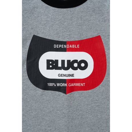 [BLUCO] ドライコットンラグラン3/4スリーブTシャツ-Champ-( H.Gray - Black )