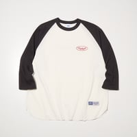 [RADIALL] OVAL - CREW NECK RAGLAN SHIRT 3Q/S( White )