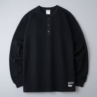 [BLUCO] HENRY NECK THERMAL SHIRT( Black )