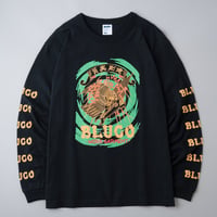 [BLUCO] PRINT L/S TEE -遊鷹-( Black )