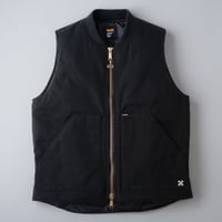 [BLUCO] RIB COLLAR DUCK VEST( Black )