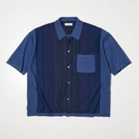 [RADIALL] TONE - REGULAR COLLARED SWEATER S/S( C.navy )