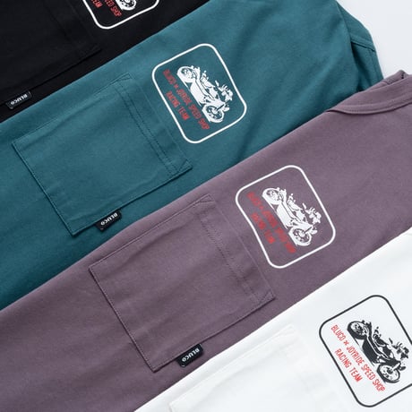 [BLUCO] JOYRIDE SPEED SHOP x BLUCOポケットTシャツ-RACING-