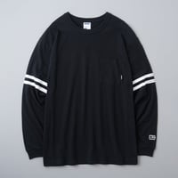 [BLUCO] ドライコットンポケットTシャツL/S-Line-( Black )