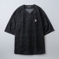 [BLUCO] ストレッチサマーコール鯉口シャツ( Black )