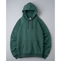 [BLUCO] HEAVY PILE HALF ZIP HOODIE( Green )