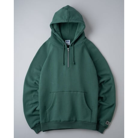 [BLUCO] HEAVY PILE HALF ZIP HOODIE( Green )