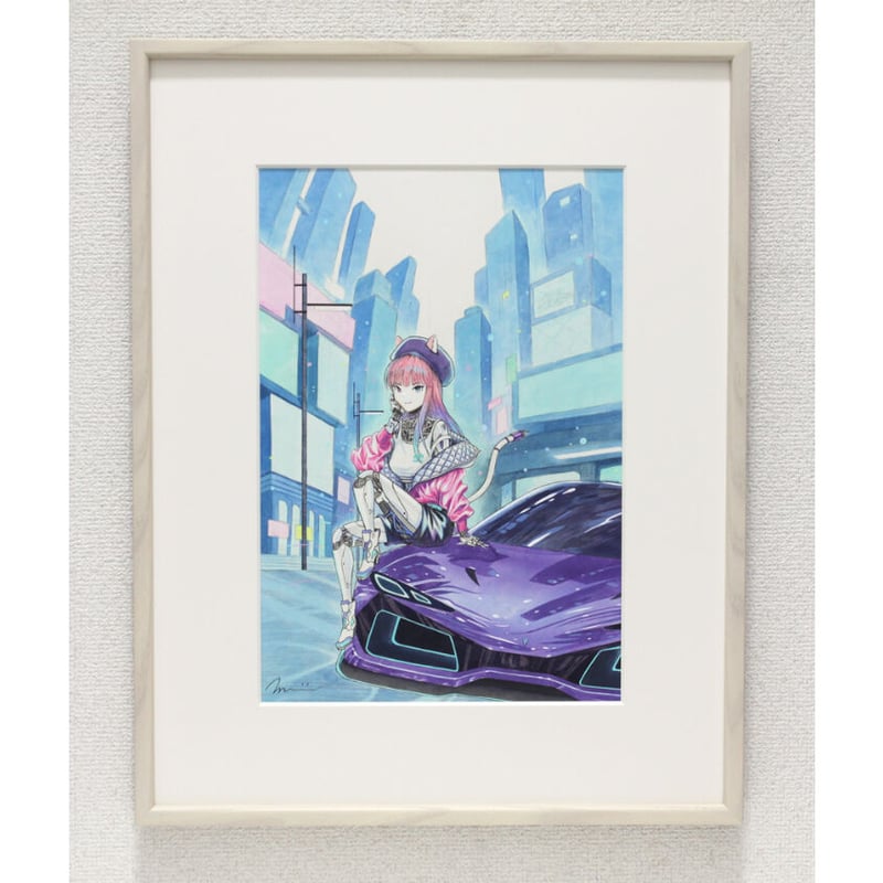 阿部瑞樹「摩天楼」水彩紙 ペン アクリル絵具 /358×243mm(作品見え寸