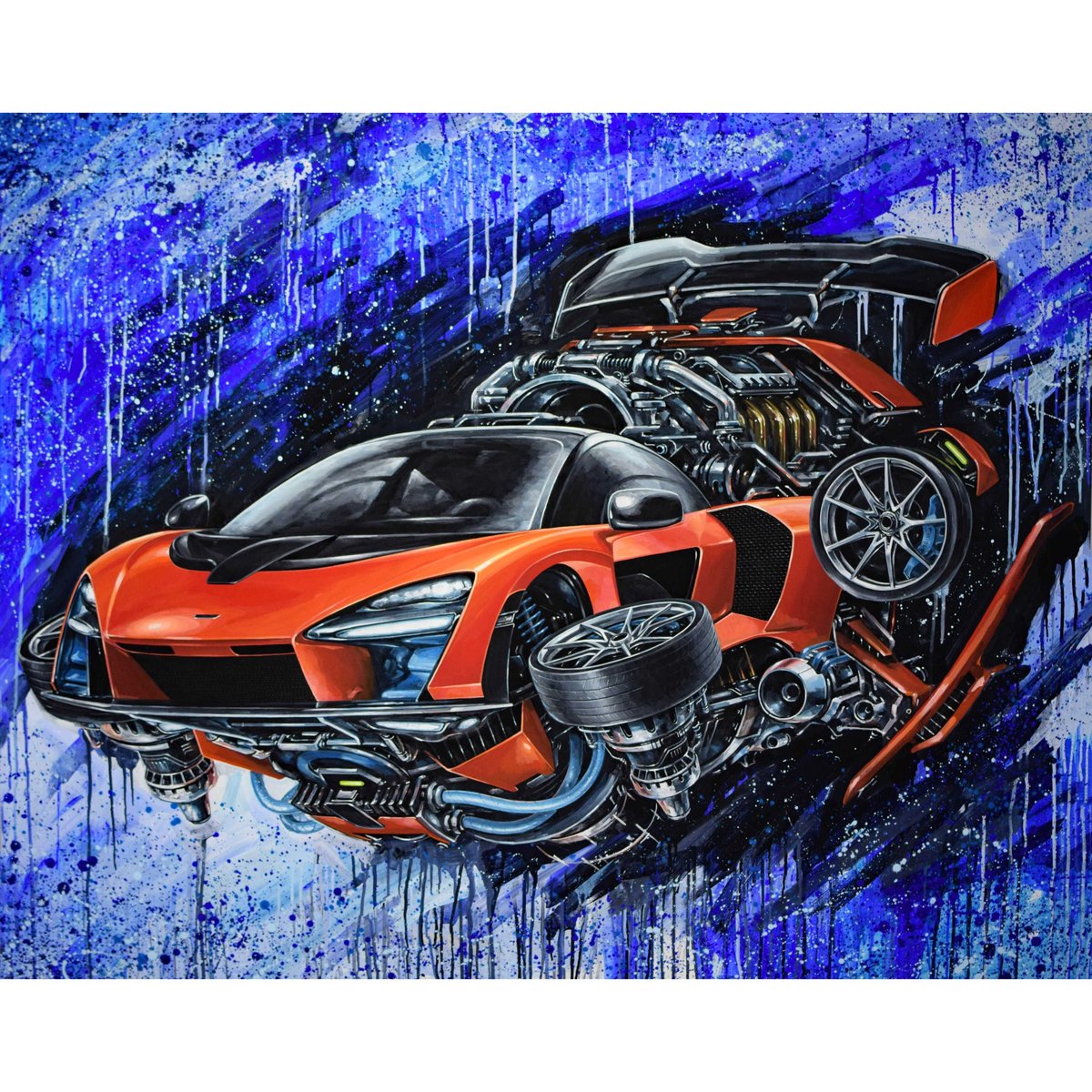 宮本大地 「Senna JET」F100(162×130.3cm)木製パネルにアクリル | C