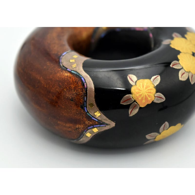 京焼　金粉桜画灰皿 七宝焼き 飾皿 06富士桜 | 飾皿 角形 | 伝統工芸品・和風記念品