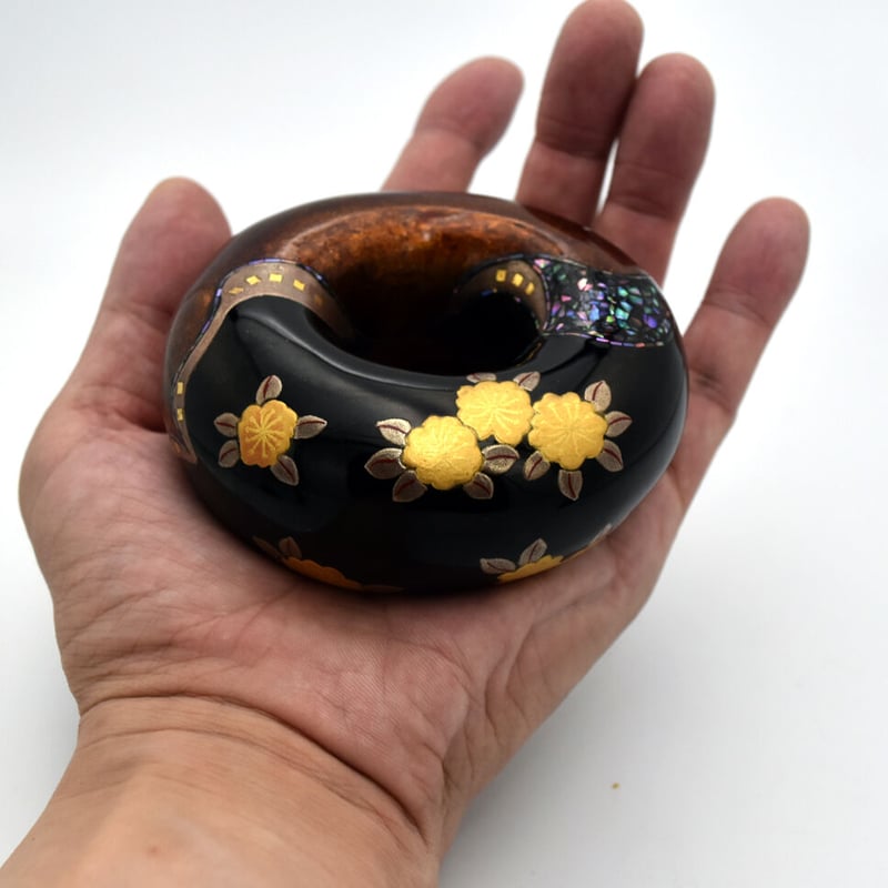 螺钿紫檀茶｛レッドロ-ズウッドティ—ト☆｝ 螺鈿紫檀茶 台｛レッドローズウッドティート☆｝唐 木 Red