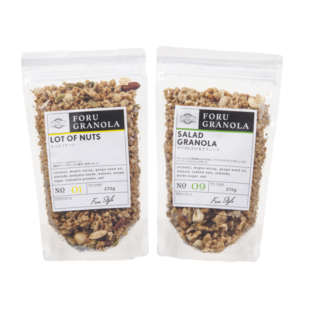 定期便】たっぷりナッツ×サラダにかけるグラノーラ | forucafe