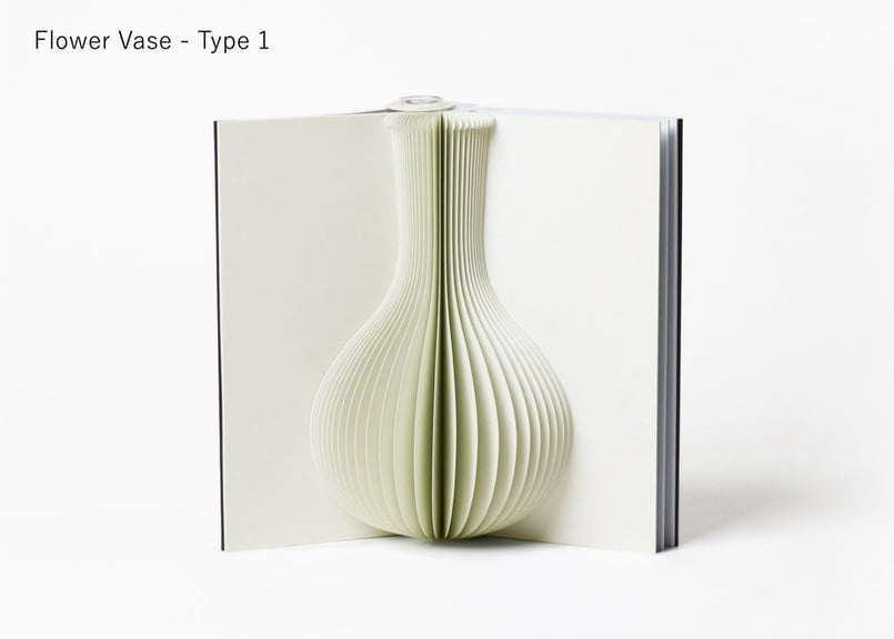 紙の花瓶 『Flowery Tale』 Original Edition 01 ブラック D