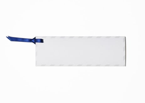 しおり型のメッセージカード　『Bookmark Card』　グレー　D-BM001GR
