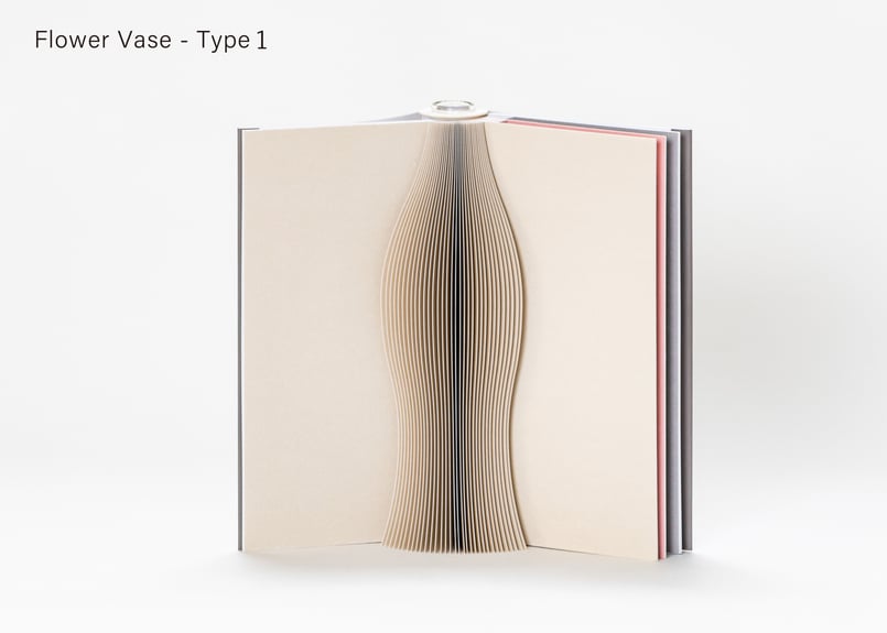 紙の花瓶 『Flowery Tale』 Original Edition 03 グレー D-F