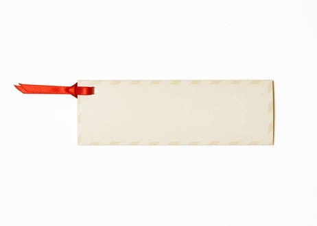 しおり型のメッセージカード　『Bookmark Card』　ベージュ　D-BM001BE